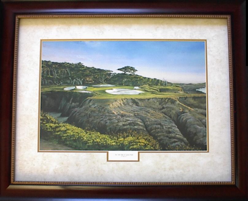 cypress point art mahogany frame opaque mat