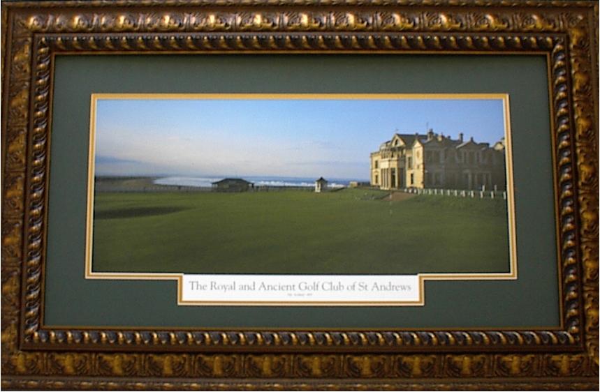 St Andrews Bronze Frame Forrest Green mat