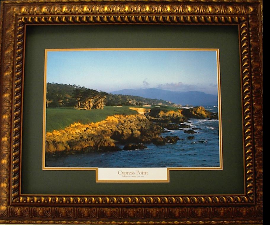 Cypress Point Golf Course Bronze Frame Forest Mat