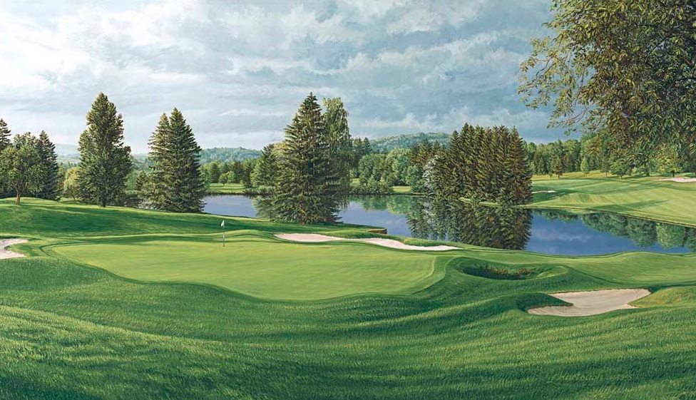 18th hole laurel valley golf art