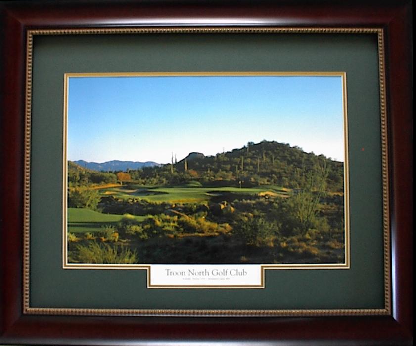 Troon North Mahogany Frame Green Mat